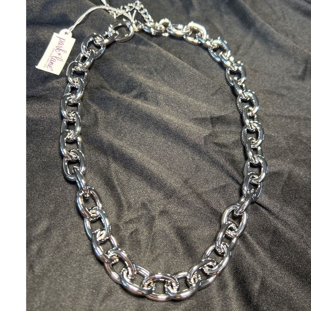 NWT Park Lane Necklace OS Silver Tone Chunky Link Chain Statement Jewelry